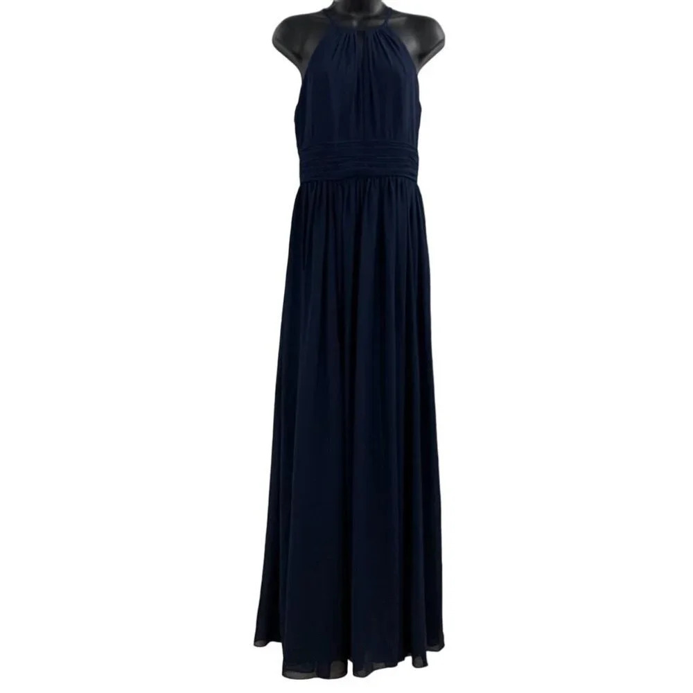 Levkoff Woman's A-line Floor-Length Chiffon Formal Bridesmaid Dress Size 4